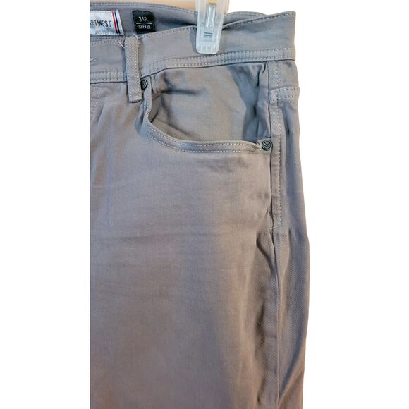 34R The Buckle Departwest Tan Beige Taupe Jeans 5-pocket Seeker Denim Pants - Picture 3 of 5